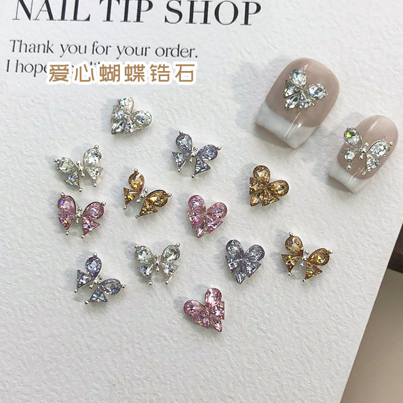 A hodgepodge of handcrafted DIY accessories, bows, pearls, heart-shaped bears, and new trendy nail art pieces details Picture