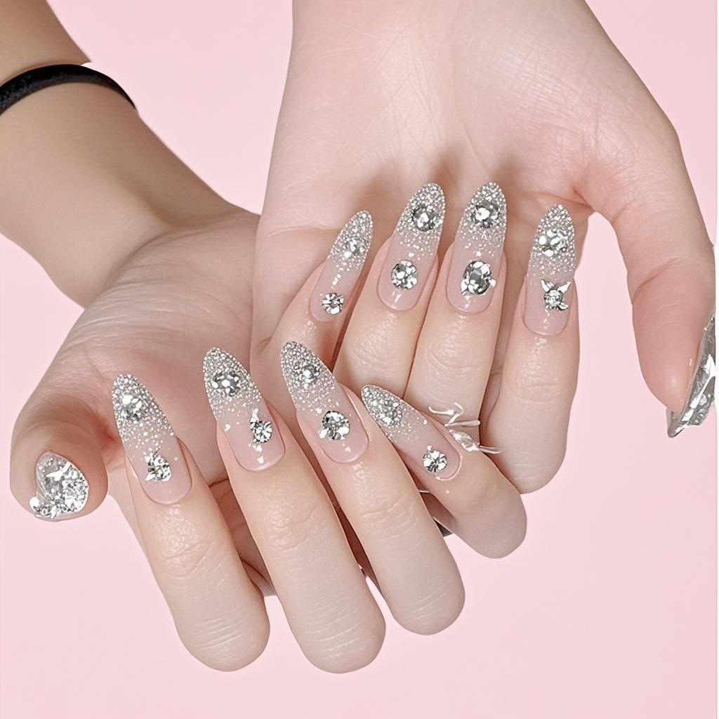 A hodgepodge of handcrafted DIY accessories, bows, pearls, heart-shaped bears, and new trendy nail art pieces detail image 3