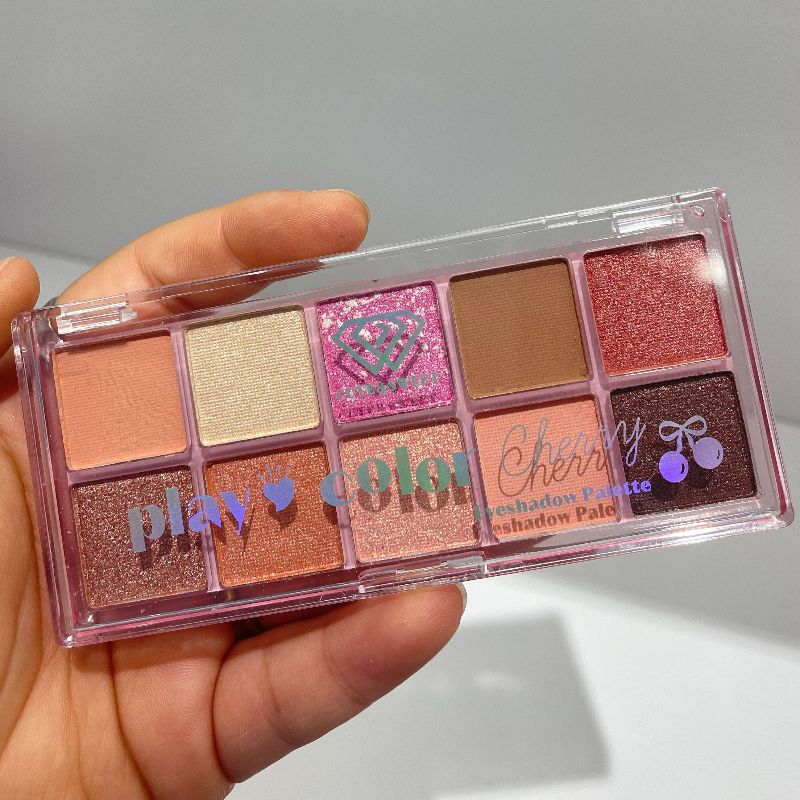 eyeshadow multi-color eyeshadow palette, 10-color eyeshadow palette, three color series, different colors, different makeup looks, versatile makeup looks pic 6