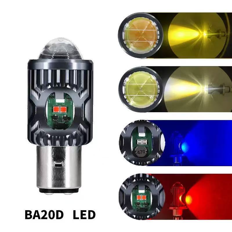 Motorcycle LED headlights, ultra-bright and powerful 9W spotlights, 9V-80V high beams, universal Specification drawing