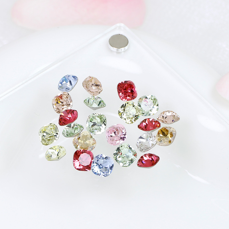 Factory direct sales of DIY jewelry accessories, popular 6mm small fat square nail drill, nail pile drill, nail drill jewelry