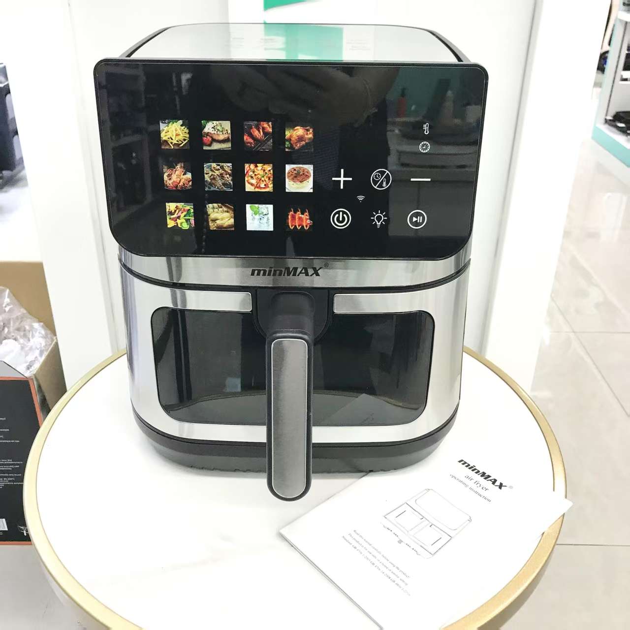 شركة MinMAX المصدرة للمقلاة الهواء المنزلية المنزلية الخالية من الزيت والمستهلكة للدهون، وهي تحتوي على كميات كبيرة من أجهزة اللمس الذكية