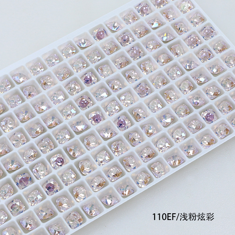 厂家直销DIY饰品配件网红款6mm小肥方美甲钻指甲堆钻美甲钻饰品详情1