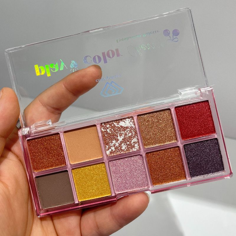 eyeshadow multi-color eyeshadow palette, 10-color eyeshadow palette, three color series, different colors, different makeup looks, versatile makeup looks pic 10