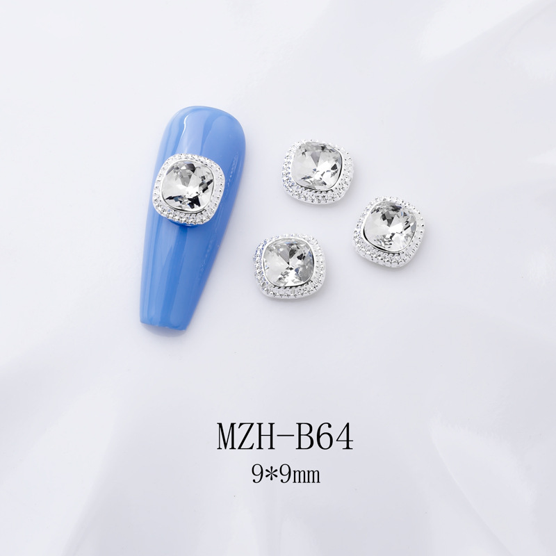 Factory direct sales of Japanese-style nail diamond accessories, clear and transparent oval, irregular-shaped square diamond nail wear, DIY nail accessories wholesale Item Picture