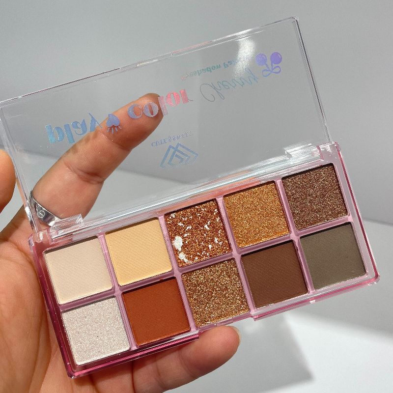 eyeshadow multi-color eyeshadow palette, 10-color eyeshadow palette, three color series, different colors, different makeup looks, versatile makeup looks pic 13