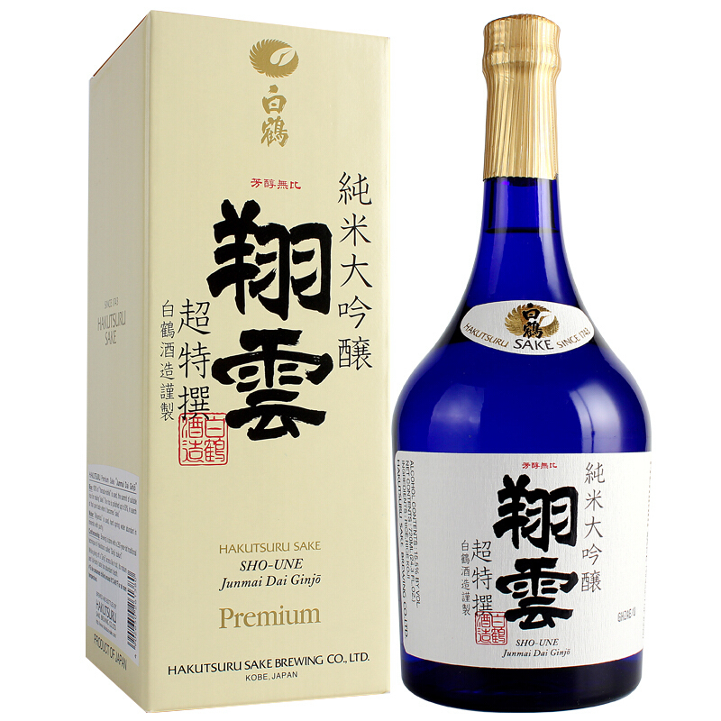 Free shipping for wholesale! BAIOCCHI Rice Wine, Japanese White Crane Xiangyun Super Select Pure Rice Daiginjo Sake 720ml