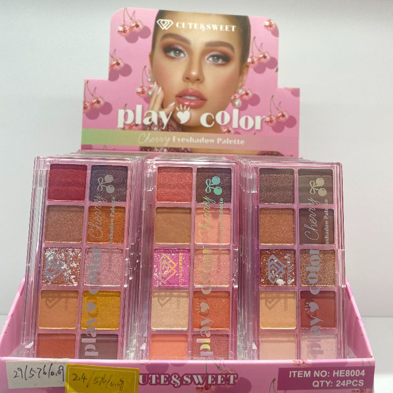eyeshadow multi-color eyeshadow palette, 10-color eyeshadow palette, three color series, different colors, different makeup looks, versatile makeup looks Item Picture