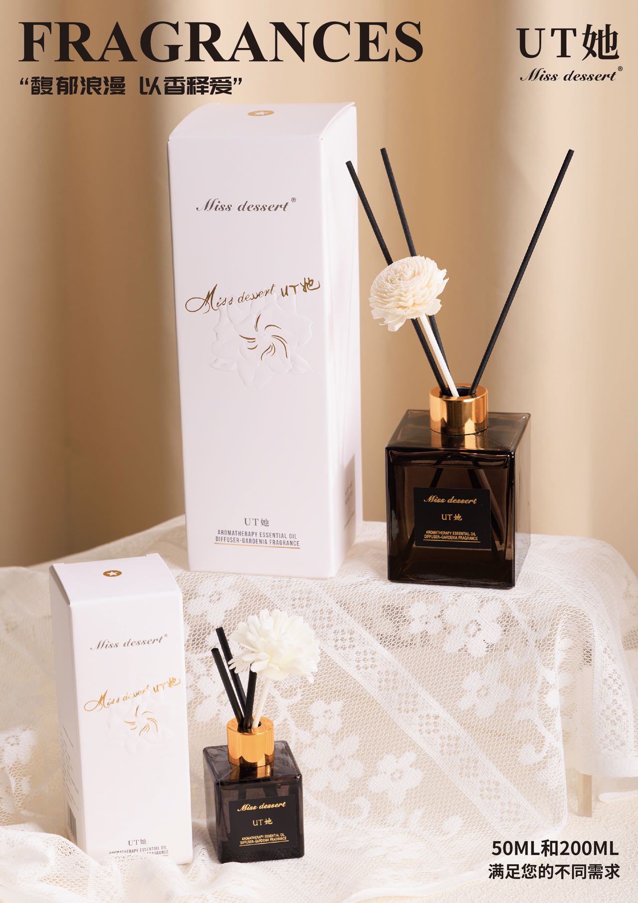 UT她香薰精油栀子花香薰摆件居家日用香薰香氛日用百货香薰详情图2