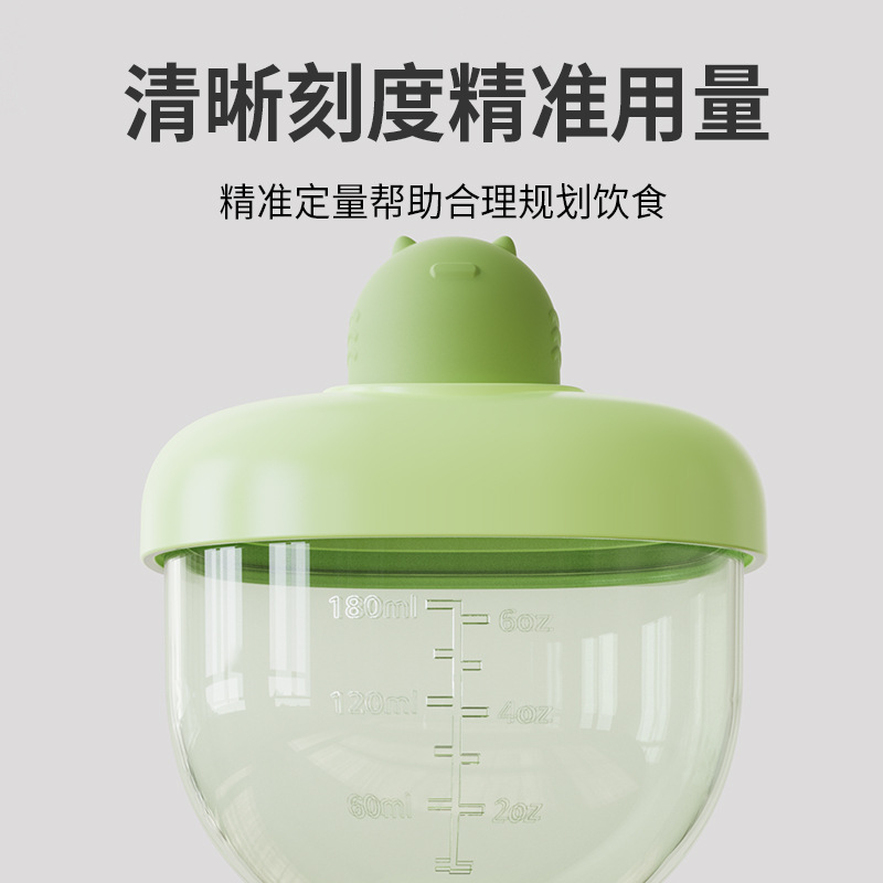 J187-R1948 Baby drinking cup, tall cup, pp material children's water cup, straw cup, milk cup with scale Item Picture