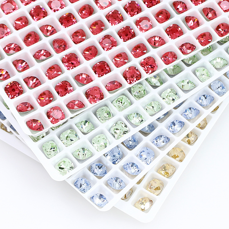 Factory direct sales of DIY jewelry accessories, popular 6mm small fat square nail drill, nail pile drill, nail drill jewelry details Picture