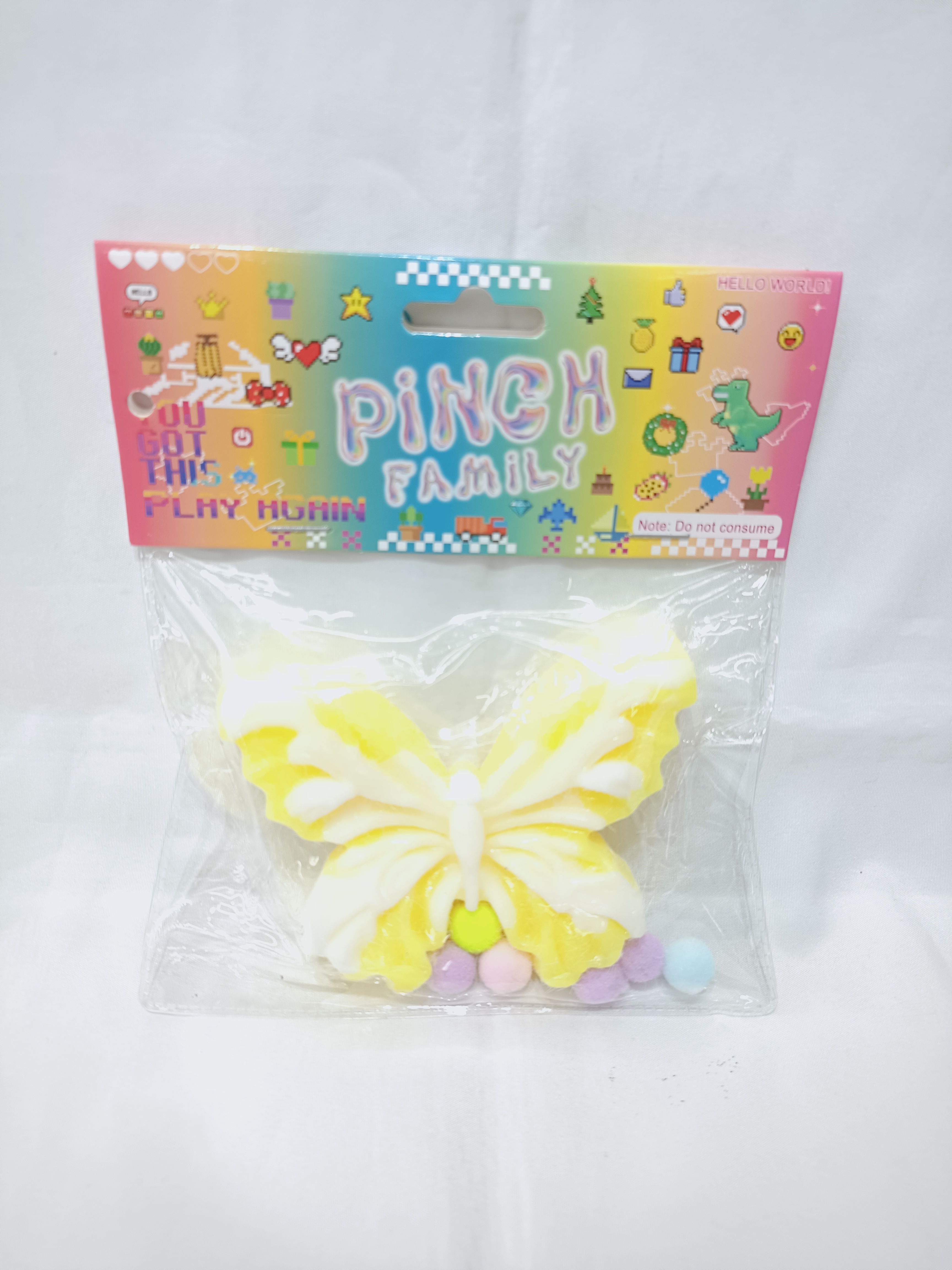  儿童创意解压玩具卡通蝴蝶  捏捏乐减压发泄神器整蛊整人捏捏玩具捏捏乐儿童可爱