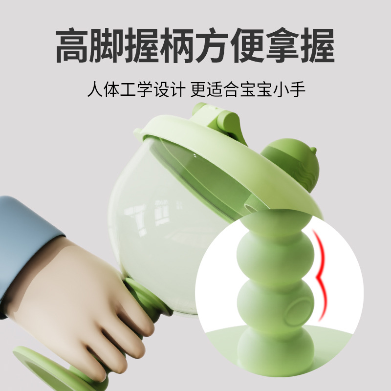 J187-R1948 Baby drinking cup, tall cup, pp material children's water cup, straw cup, milk cup with scale Application Scenario