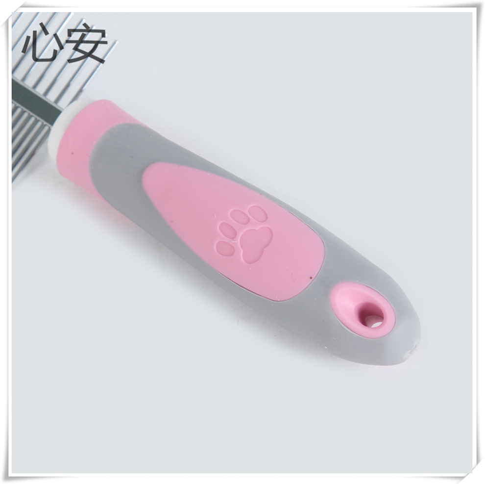 Pet cleaning and grooming, dog hair removal, fine-toothed comb, pet double-sided comb, pet comb, cat comb Specification drawing