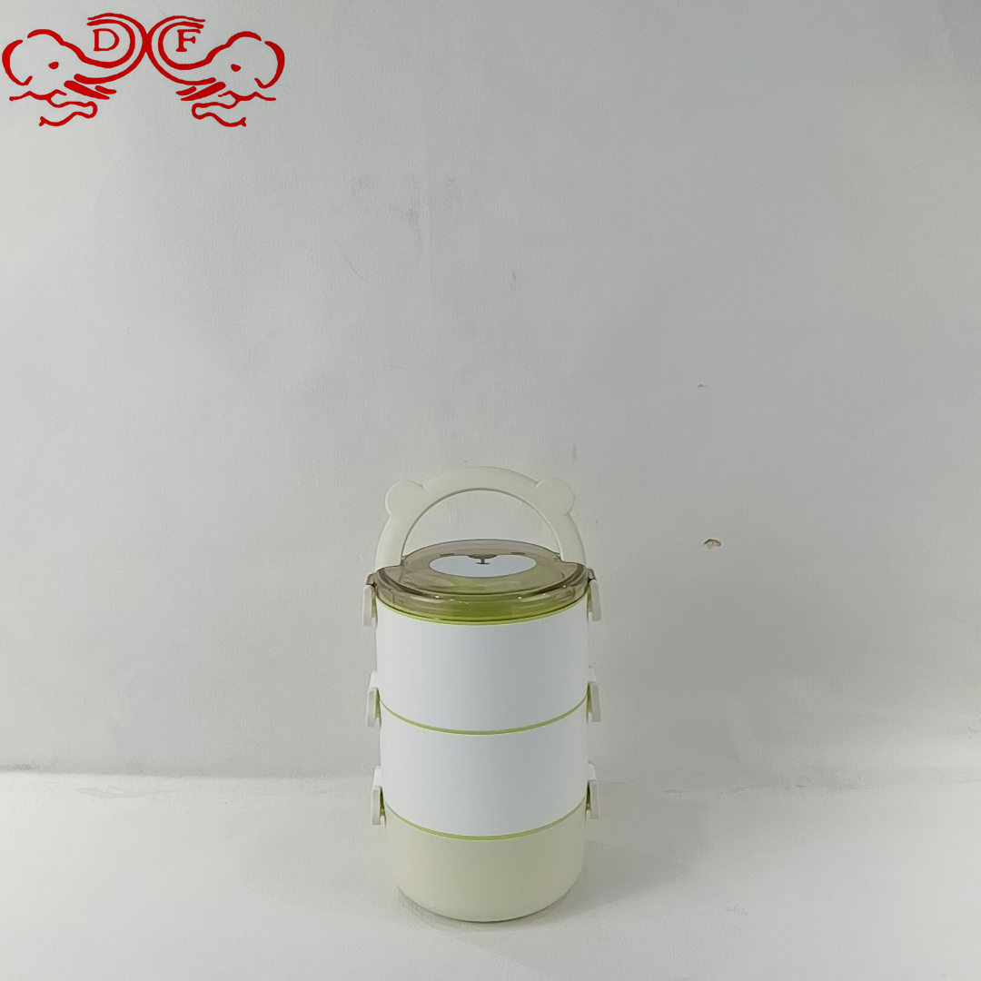 DF68409 Cartoon Bear Multi-layer Portable Lunch Box Office Worker Lunch Box Japanese Student Lunch Box Large capacity DF TRADING HOUSE