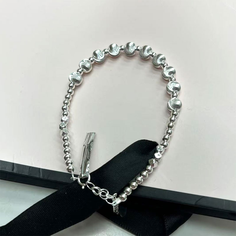 S925 sterling silver laser cat eye bead bracelet for women, Korean ins style, simple and niche design, high-end new bracelet Specification image
