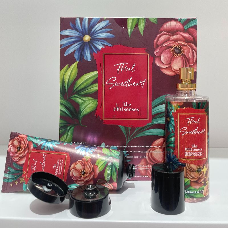 Flower-scented perfume set 135ML BODY MIST 100ML BODY CREAM Body spray + body lotion
