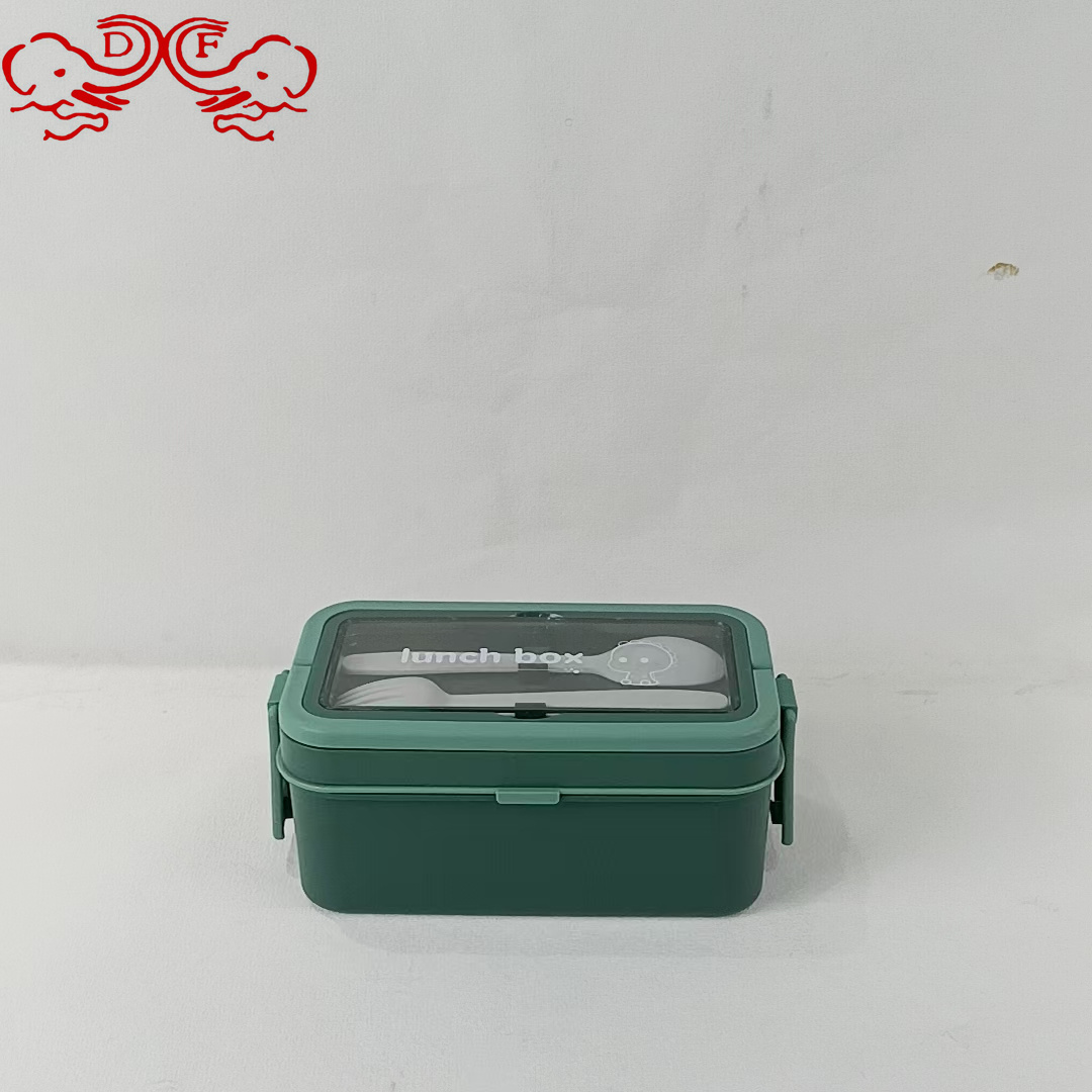 DF68409塑料饭盒大容量分格餐盒带餐具学生餐盒上班族保温便当盒DF TRADING HOUSE