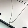 S925 sterling silver necklace, fine chain, double flash beads, sweater chain, women's niche design, high-end silver chain, long round bead chain Item Picture