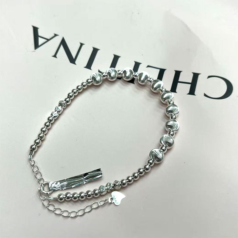 S925 sterling silver laser cat eye bead bracelet for women, Korean ins style, simple and niche design, high-end new bracelet