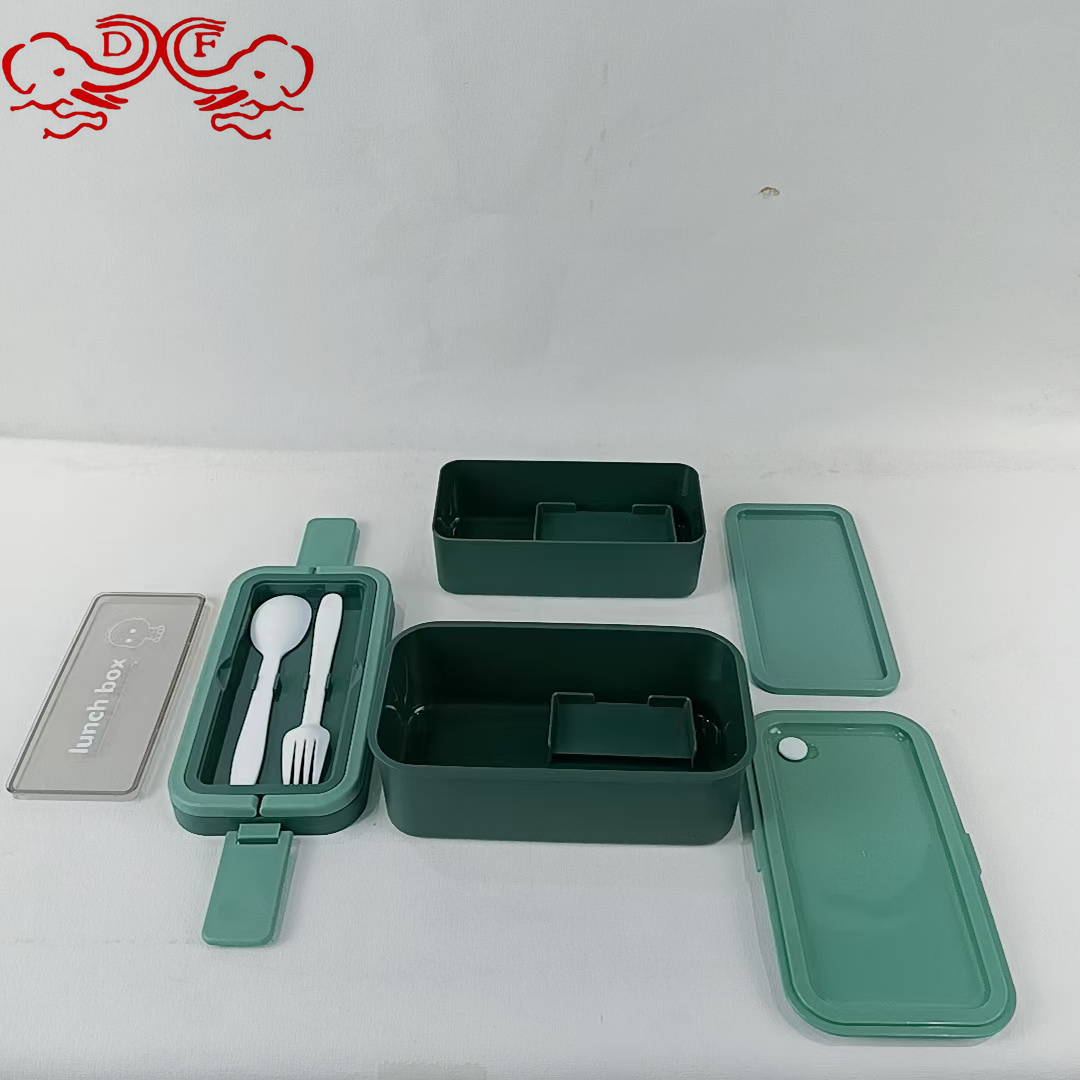 DF68409 plastic lunch box, large-capacity compartmentalized lunch box with tableware, student lunch box, office worker insulated lunch box, DF TRADING HOUSE Application Scenario