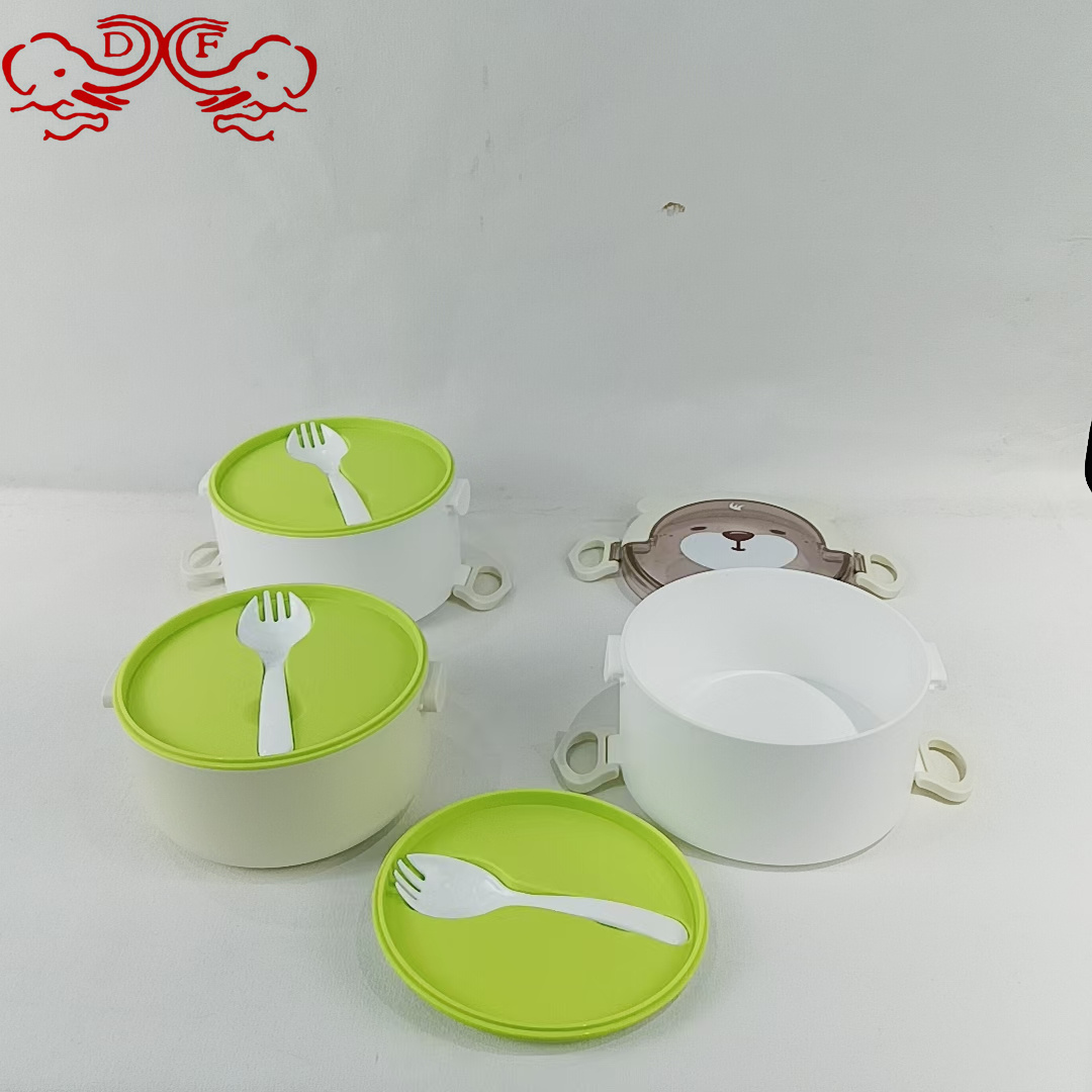 DF68409 Cartoon Bear Multi-layer Portable Lunch Box Office Worker Lunch Box Japanese Student Lunch Box Large capacity DF TRADING HOUSE details Picture