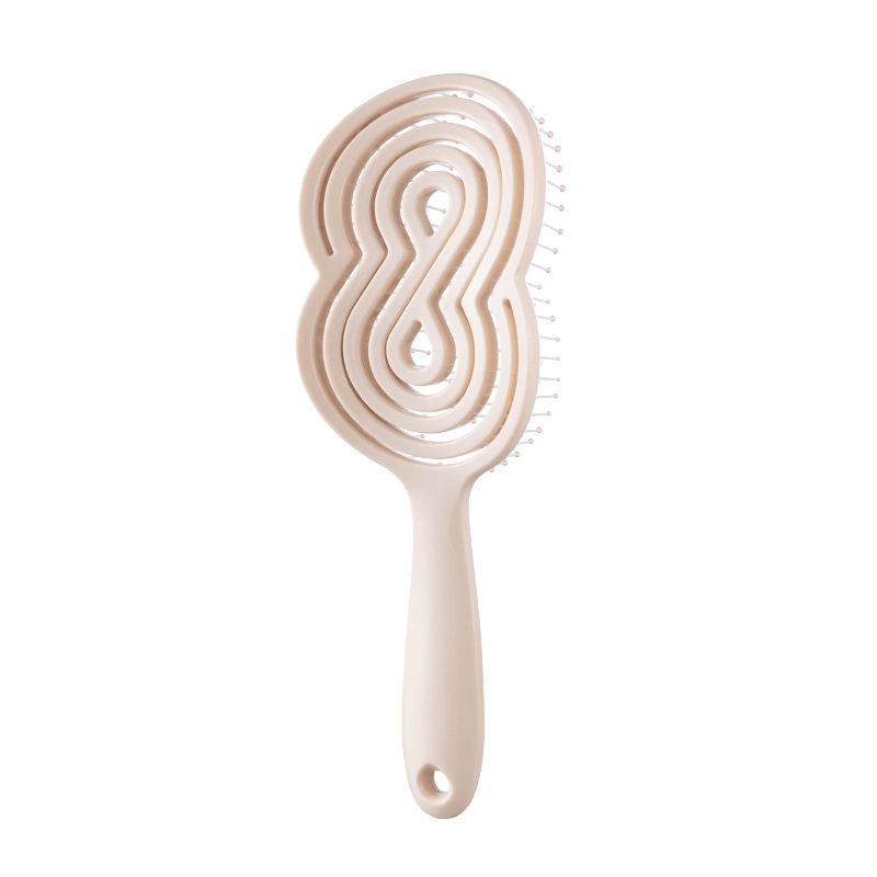 Hollowed-out smooth hair comb for girls, ribs in a fluffy shape, massage comb, women's airbag comb, elastic hollowed-out comb