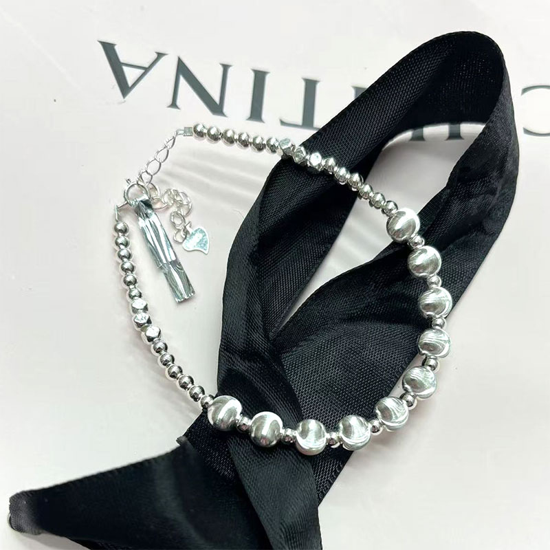 S925 sterling silver laser cat eye bead bracelet for women, Korean ins style, simple and niche design, high-end new bracelet details Picture