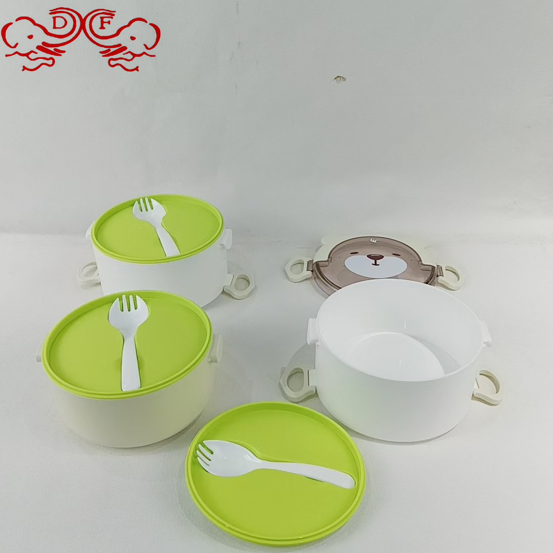 DF68409 Cartoon Bear Multi-layer Portable Lunch Box Office Worker Lunch Box Japanese Student Lunch Box Large capacity DF TRADING HOUSE Specification image