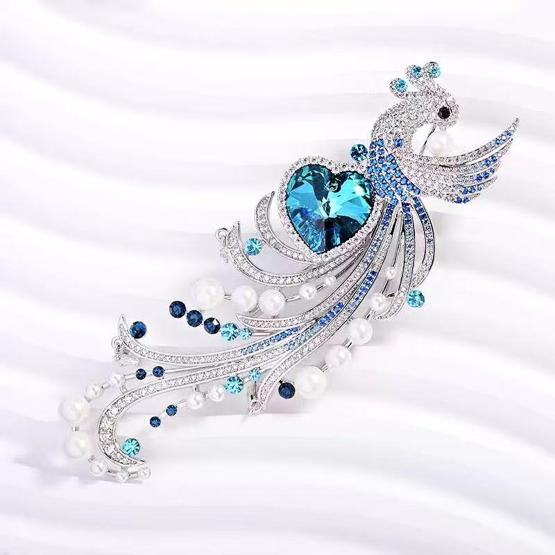 Nuevo temperamento de lujo phoenix broche de alta calidad exquisita y elegante ropa Specification image