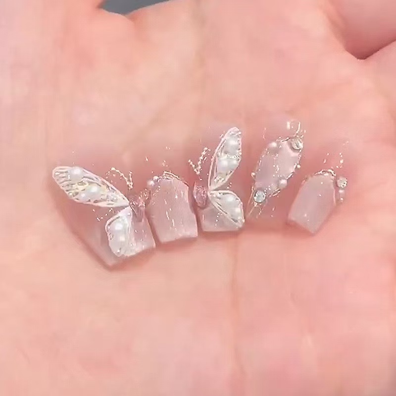 手工穿戴甲片美甲成品 穿戴式甲片便捷美甲 自然贴合易操作