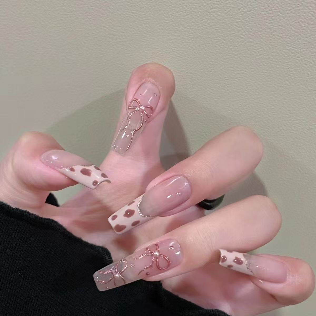 时尚穿戴甲美甲用品穿戴式指甲贴片美甲片自然甲片穿戴式指甲贴片