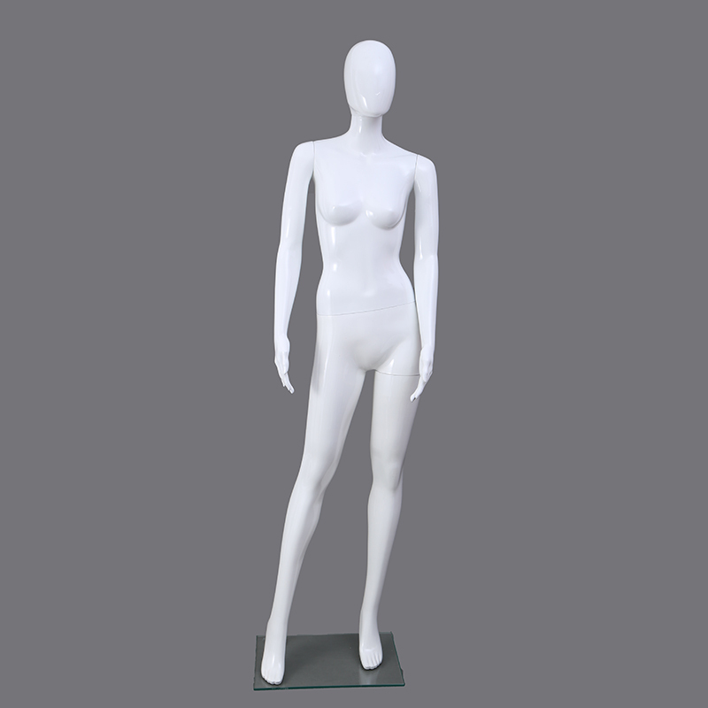 Tienda de ropa de mujer estante de exhibición modelo de cuerpo completo accesorio ventana de mujer tienda de ropa humana mesa humana maniquí modelo de mujer blanco