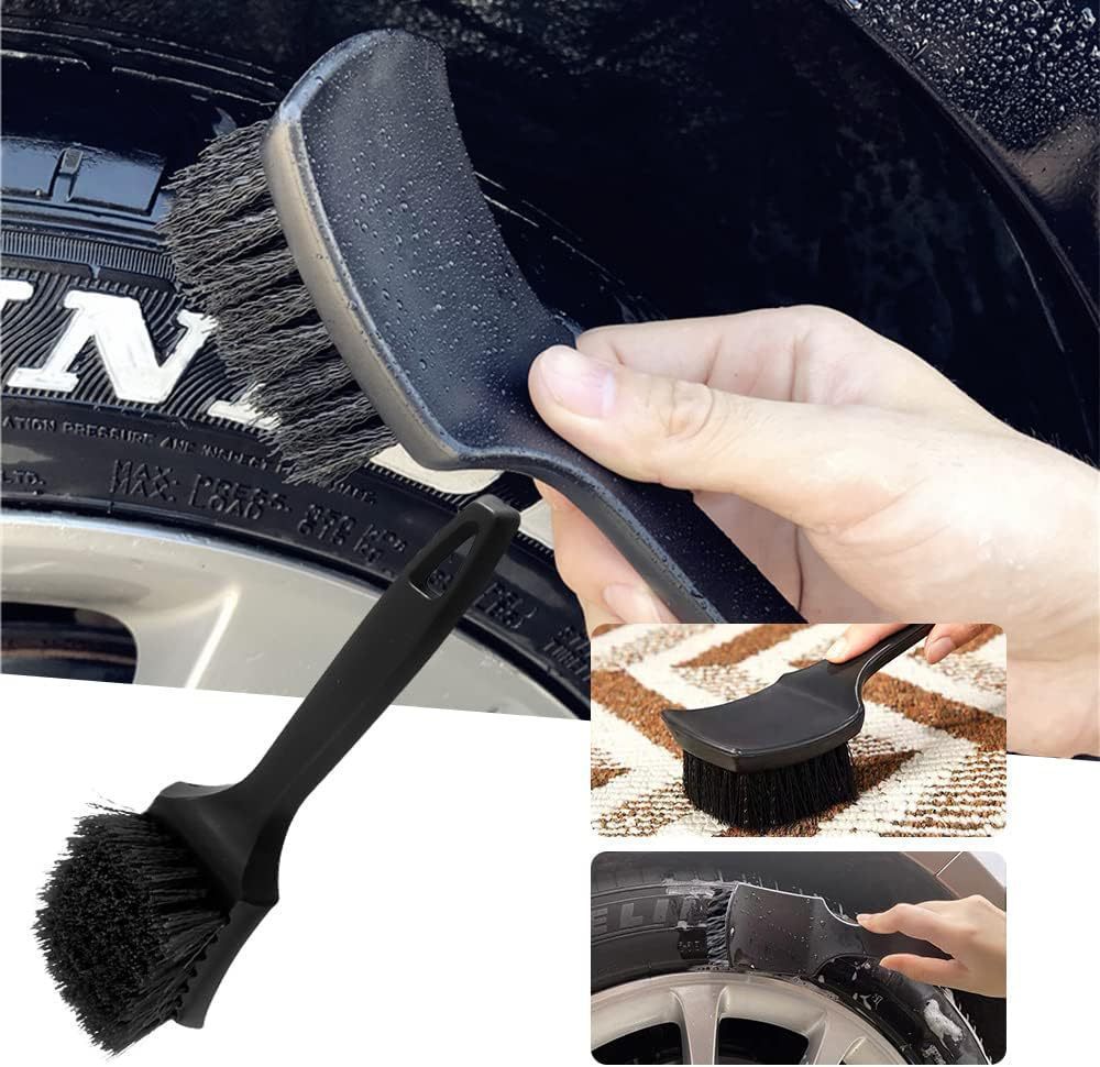 Car tire brush, wheel hub brush, car brush, rim brush, abrasives, durable and non-damaging to the car, decontamination and cleaning, car brush, Weihaisheng car brush, interior cleaning Application Scenario