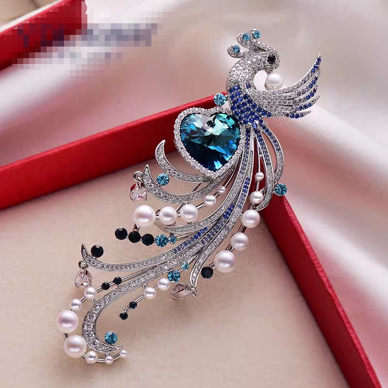 Nuevo temperamento de lujo phoenix broche de alta calidad exquisita y elegante ropa
