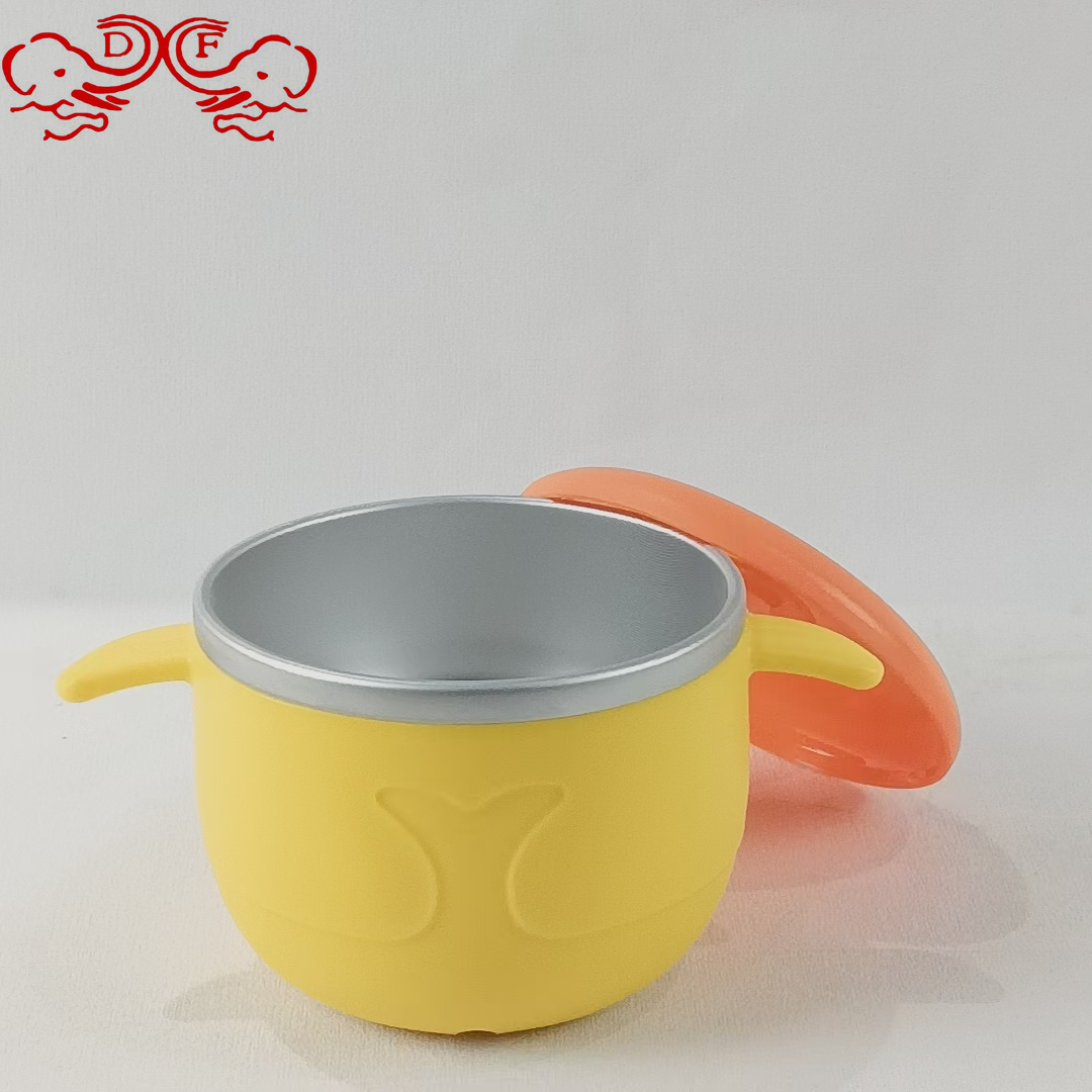 DF68352智能保温碗磁吸式充电加热恒温碗小孩加热免注水保温碗DF TRADING HOUSE