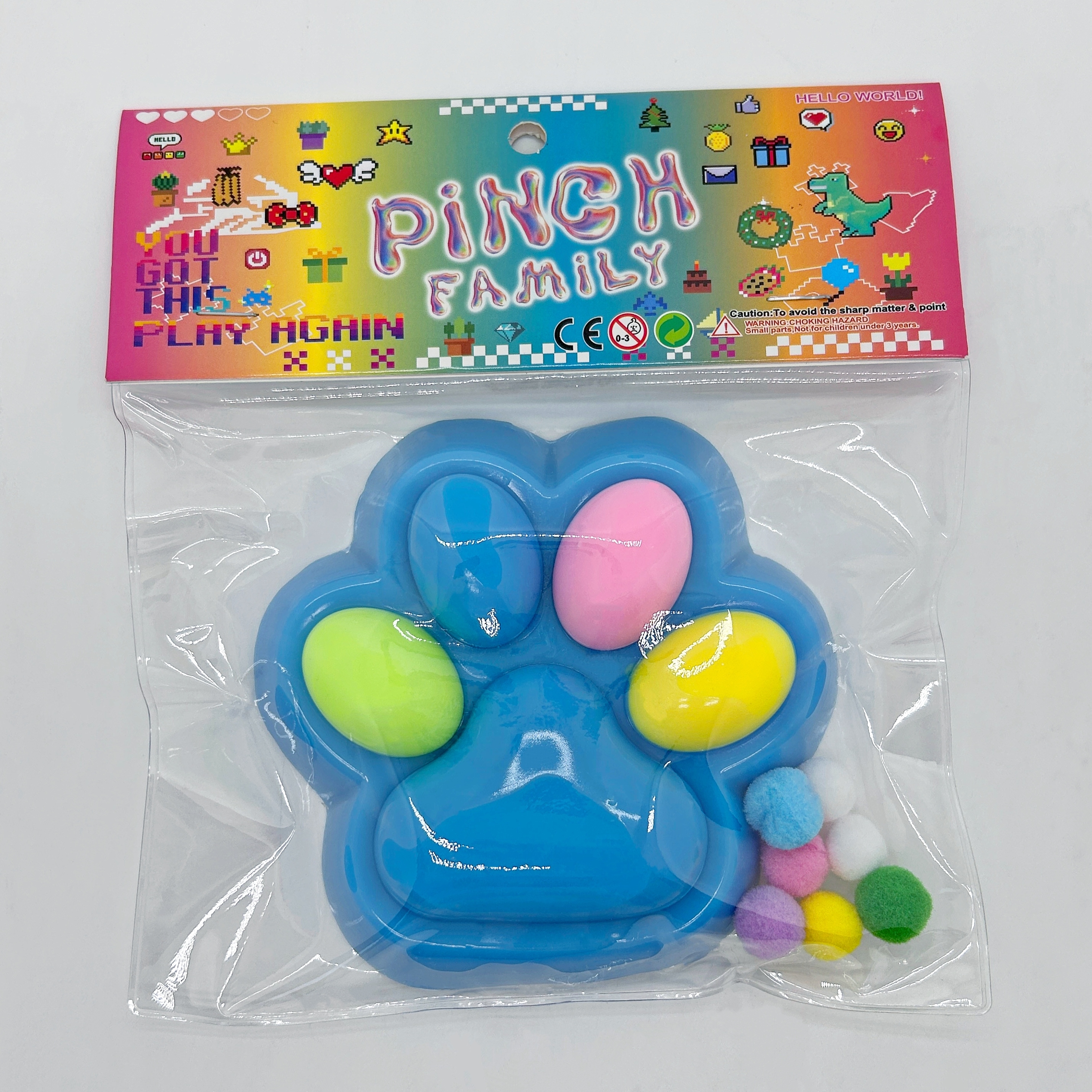 跨境猫爪捏捏玩具tpr捏捏玩具高颜值多彩猫爪治愈解压捏捏乐批发详情10