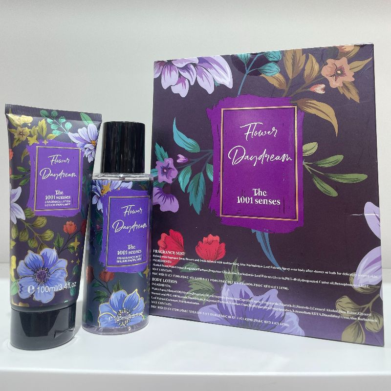 Flower-scented perfume set 135ML BODY MIST 100ML BODY CREAM Floral body spray + Body lotion details Picture