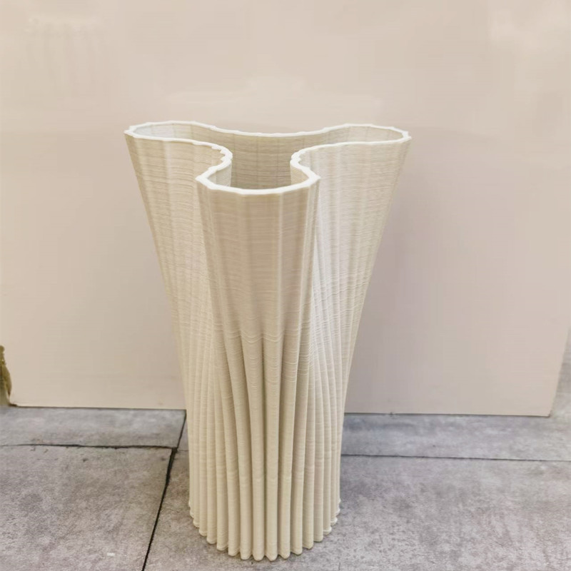 轻奢白色陶瓷花瓶艺术感3D镂空花器酒店玄关餐桌花摆设详情7