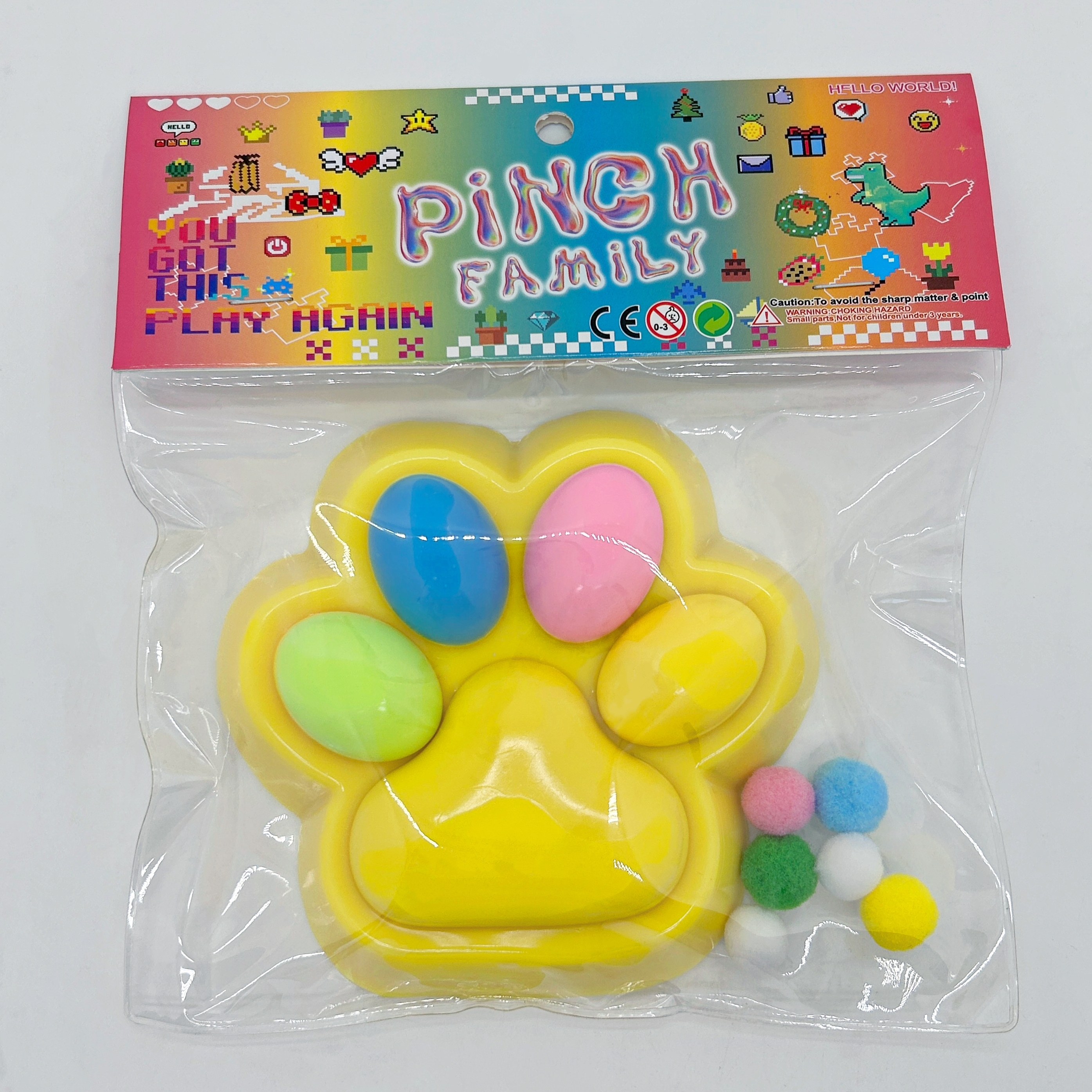 跨境猫爪捏捏玩具tpr捏捏玩具高颜值多彩猫爪治愈解压捏捏乐批发详情11