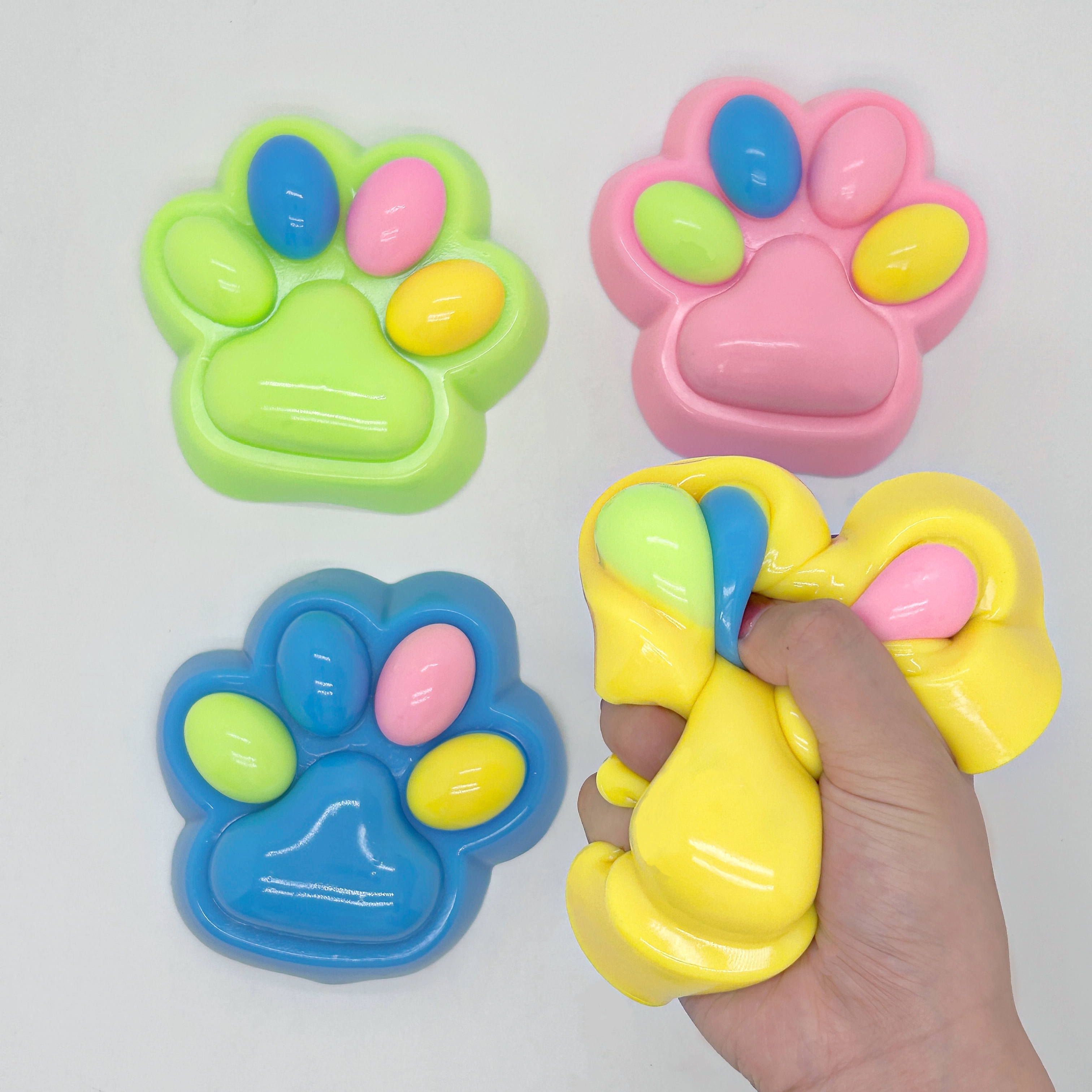 跨境猫爪捏捏玩具tpr捏捏玩具高颜值多彩猫爪治愈解压捏捏乐批发详情7