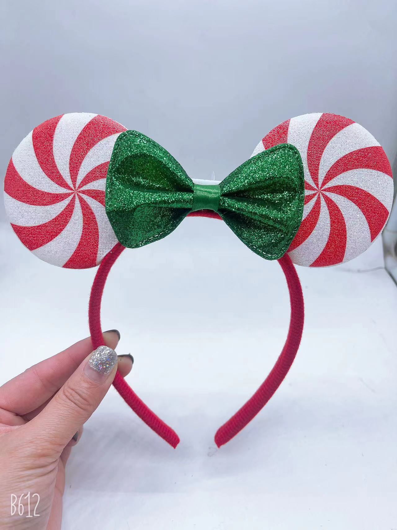 Christmas round ear bow Christmas tree luminous headband