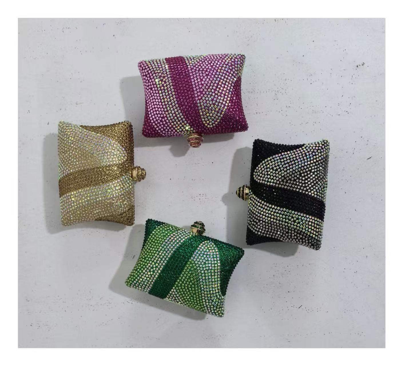 女士包袋时尚烫钻女包简约百搭迷你款手提单肩斜挎包