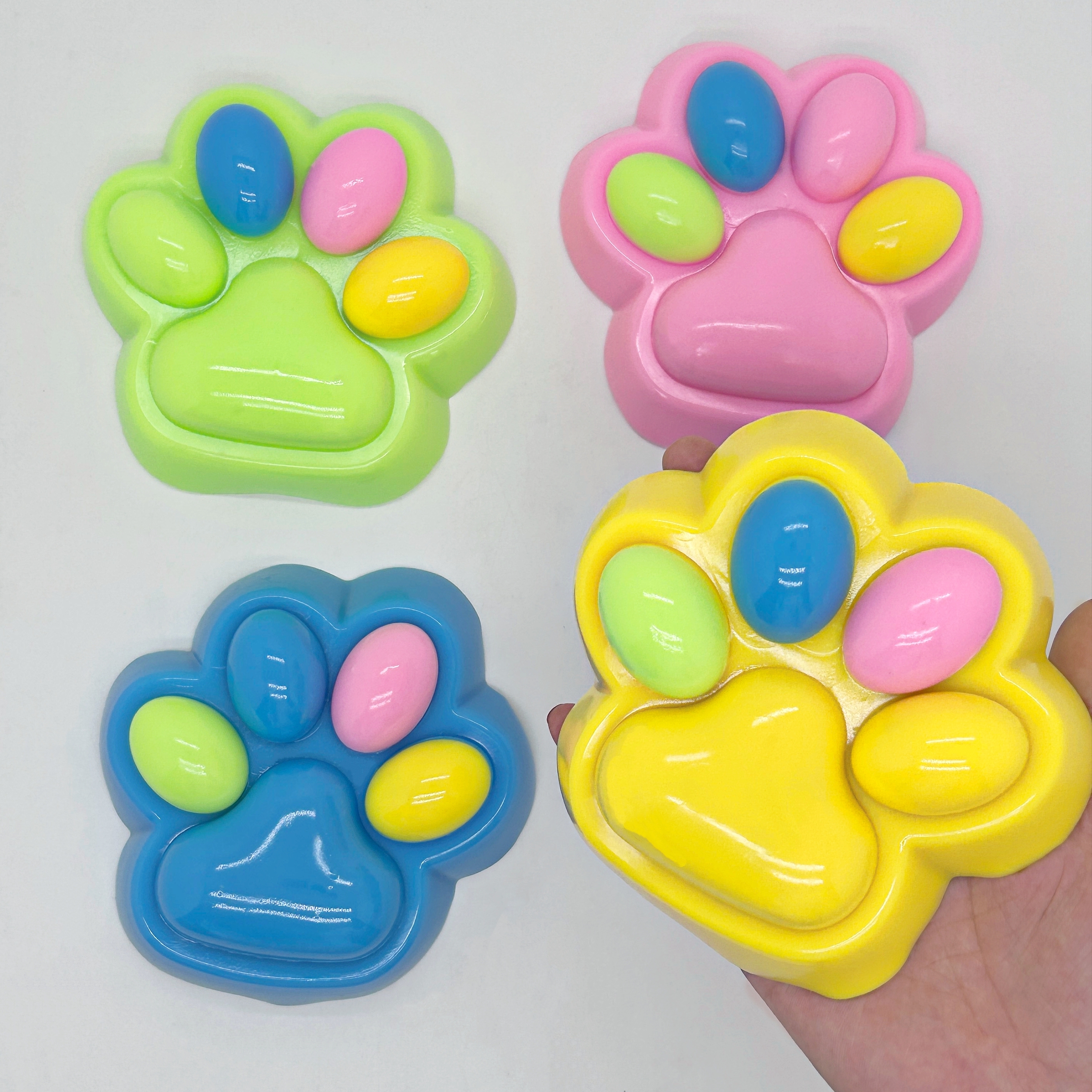 跨境猫爪捏捏玩具tpr捏捏玩具高颜值多彩猫爪治愈解压捏捏乐批发详情5