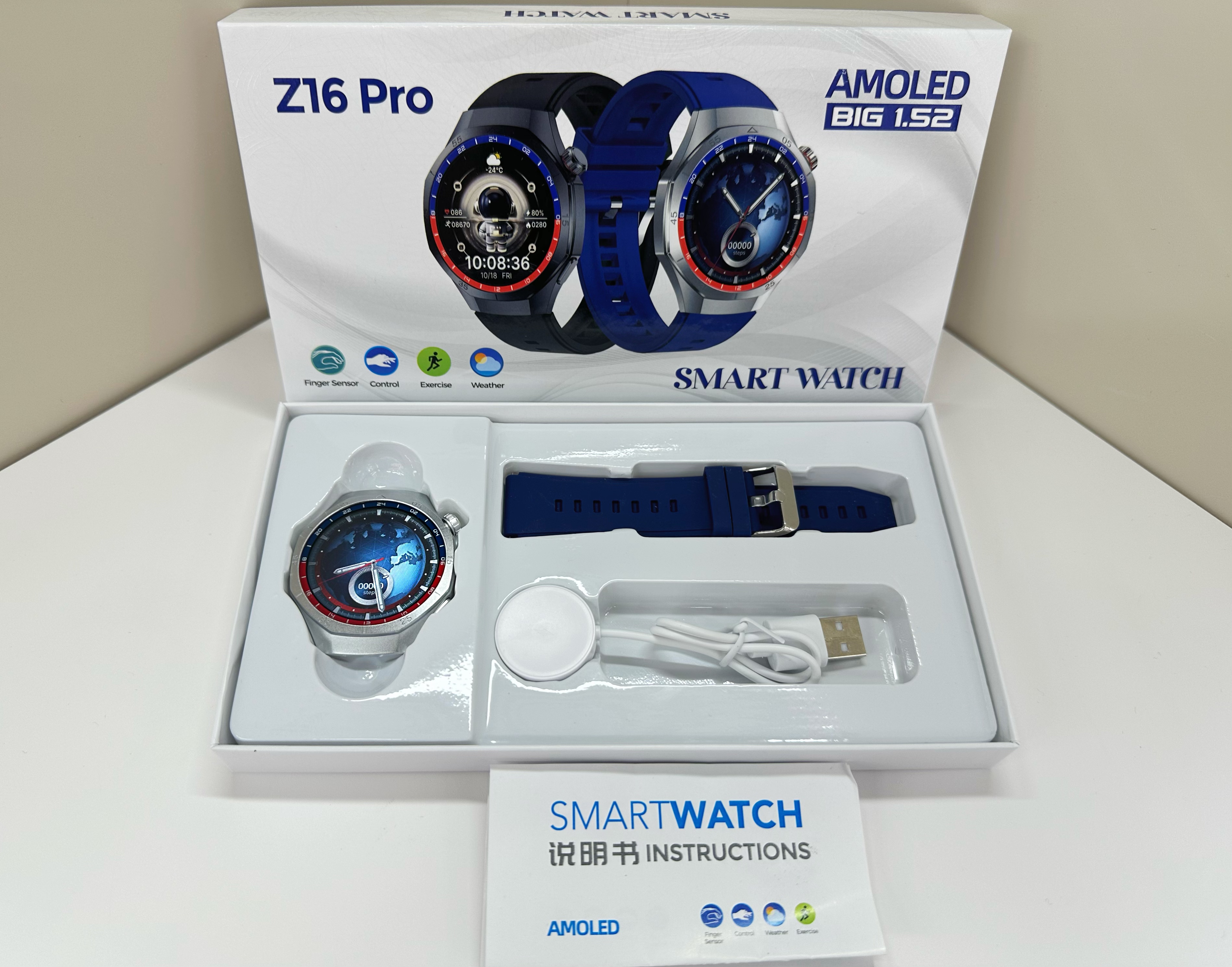 Cross-border bestseller Z16 Pro Smartwatch Bluetooth Call 1.52inch Message Push +AI Voice Assistant Application Scenario