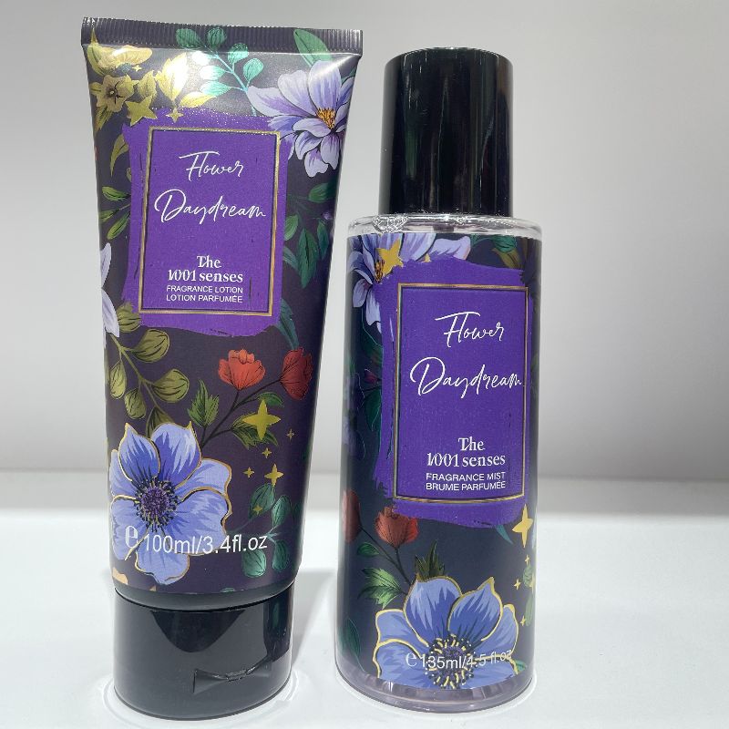 Flower-scented perfume set 135ML BODY MIST 100ML BODY CREAM Floral body spray + Body lotion Specification image