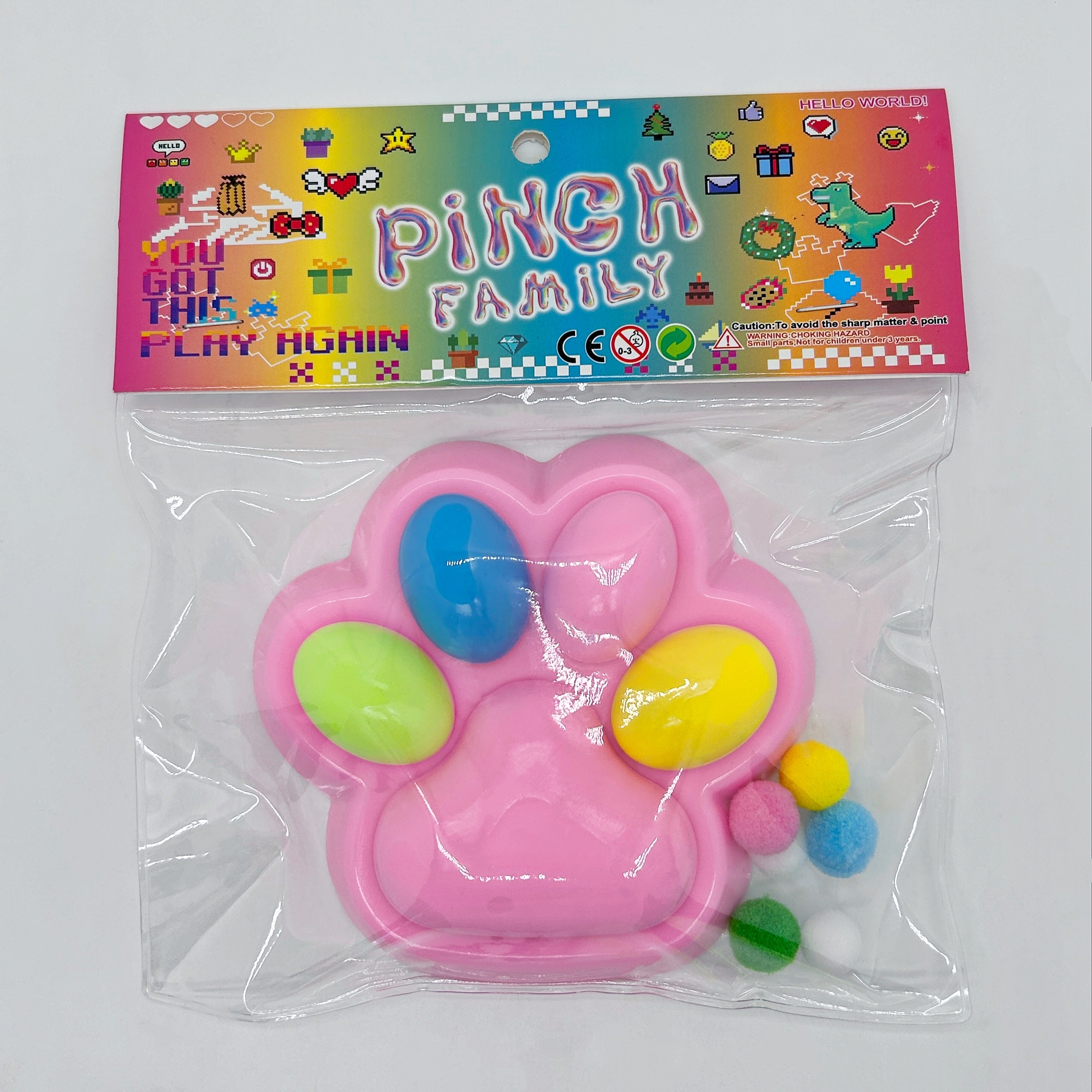 跨境猫爪捏捏玩具tpr捏捏玩具高颜值多彩猫爪治愈解压捏捏乐批发详情8