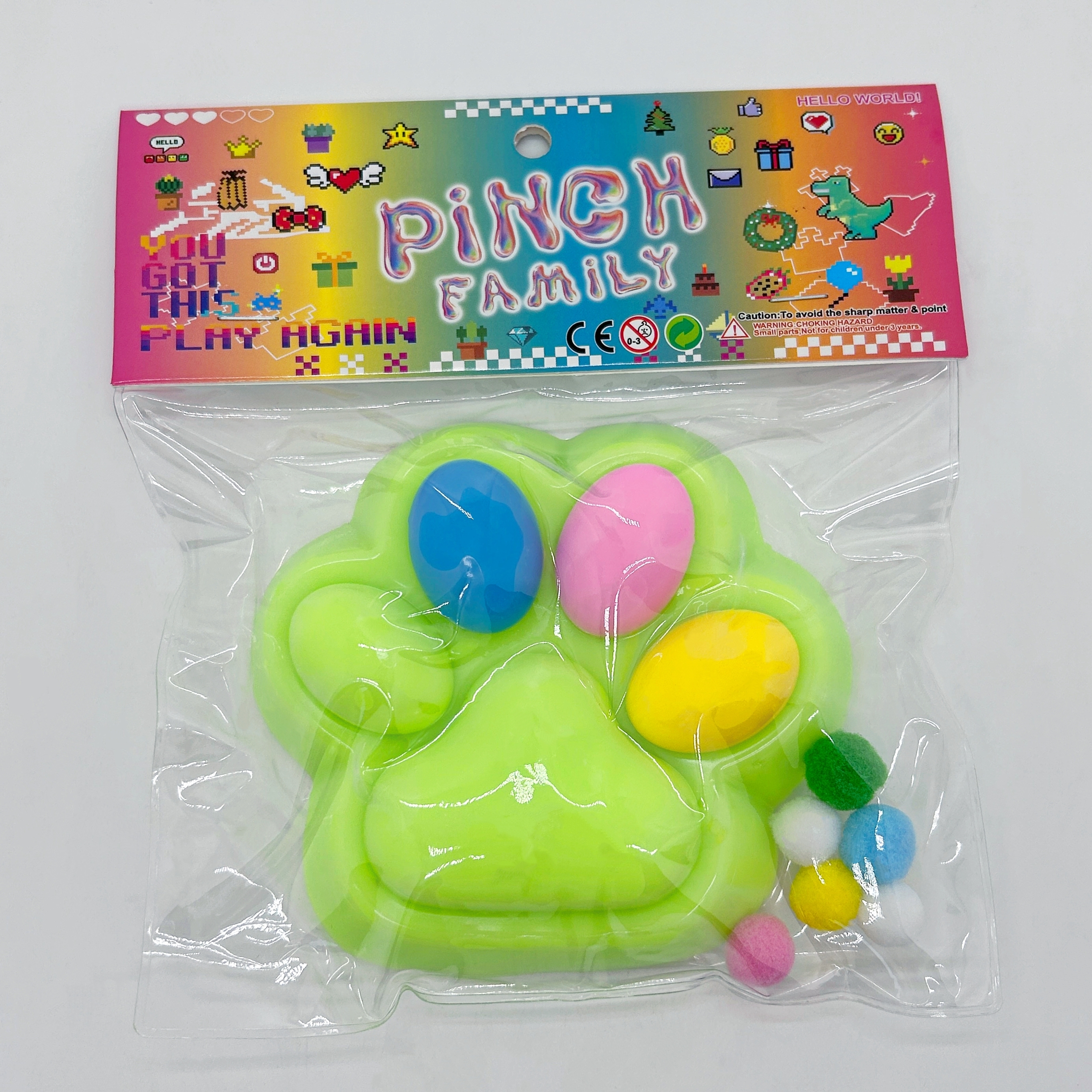 跨境猫爪捏捏玩具tpr捏捏玩具高颜值多彩猫爪治愈解压捏捏乐批发详情9