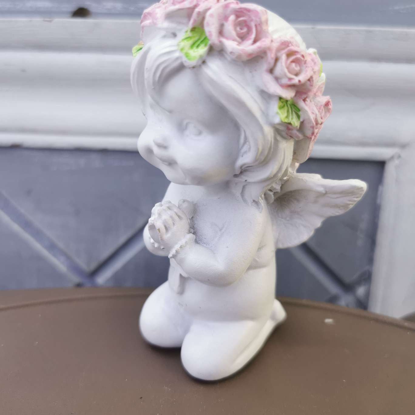 带花环小天使 十字架天使 情人节 景泰蓝小花瓶工艺品陶瓷摆件铜雕电视柜礼品工艺摆件学生居家相框小摆件