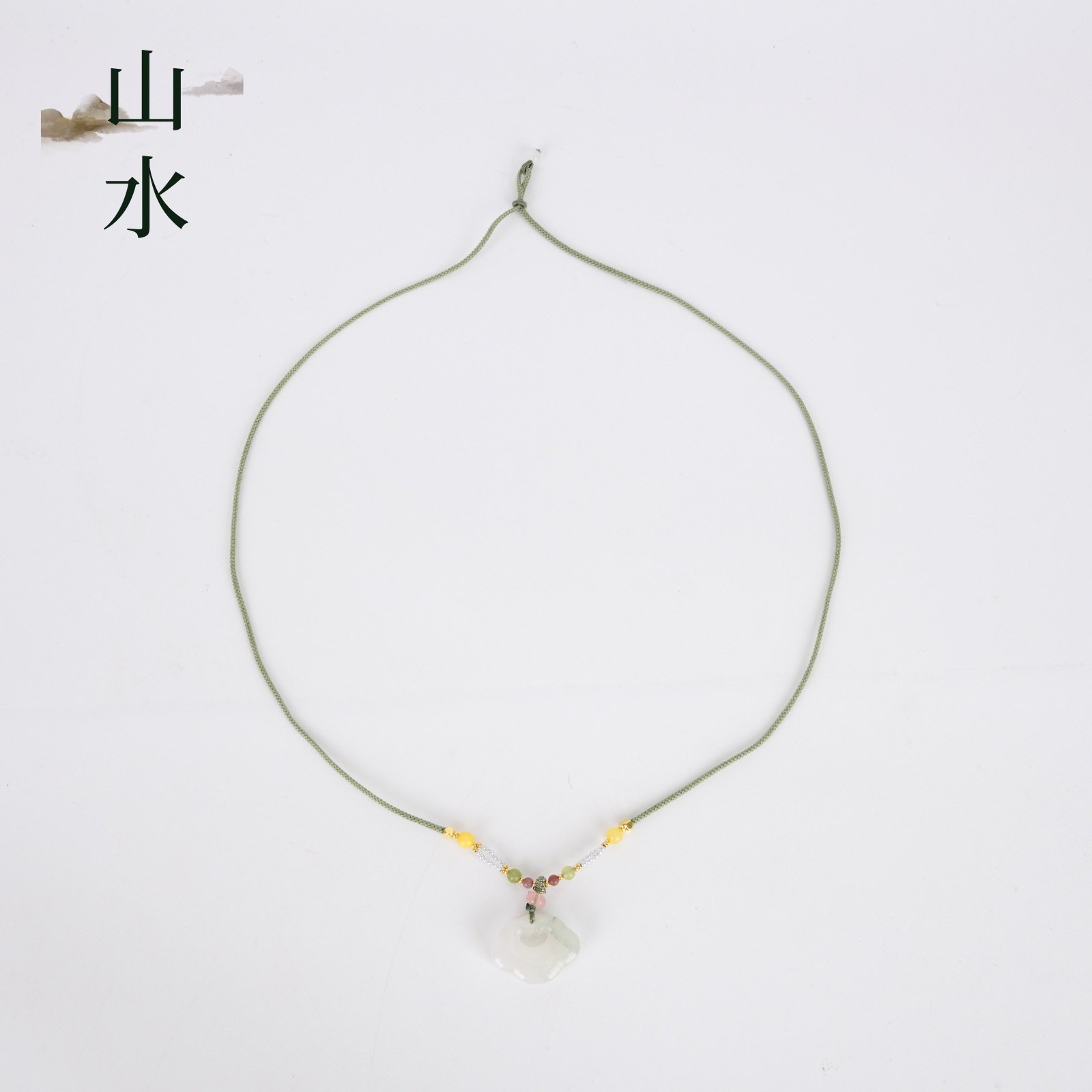 New Chinese-style Xiangyun Ruyi lock necklace for women, new light luxury, niche and high-end antique jade necklace and jade pendant wholesale